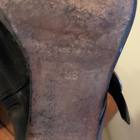 Black leather boots, Minelli Brand from Paris.  Size 36. - Picture 6 of 6